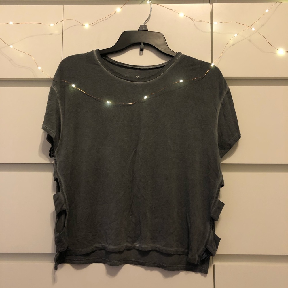 Gray Crop Top